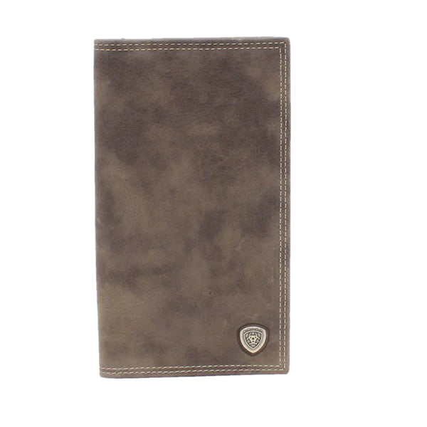 Ariat Men's Grey Leather Rodeo Wallet