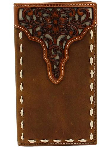 Ariat  tooled lace rodeo wallet