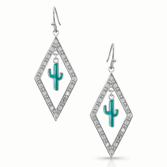 Diamond Cactus Earring by Montana Silversmiths ER4372