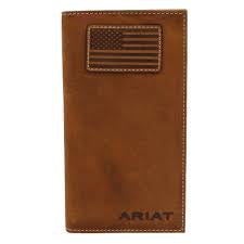 Ariat flag patch rodeo wallet