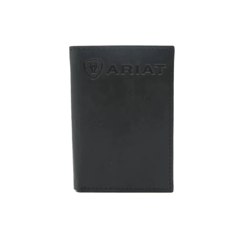 Ariat Men's Black Tri-Fold Wallet