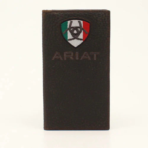 Ariat Men's Mexican Flag Leather Rodeo Wallet