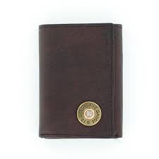Nocona brown tri-fold wallet