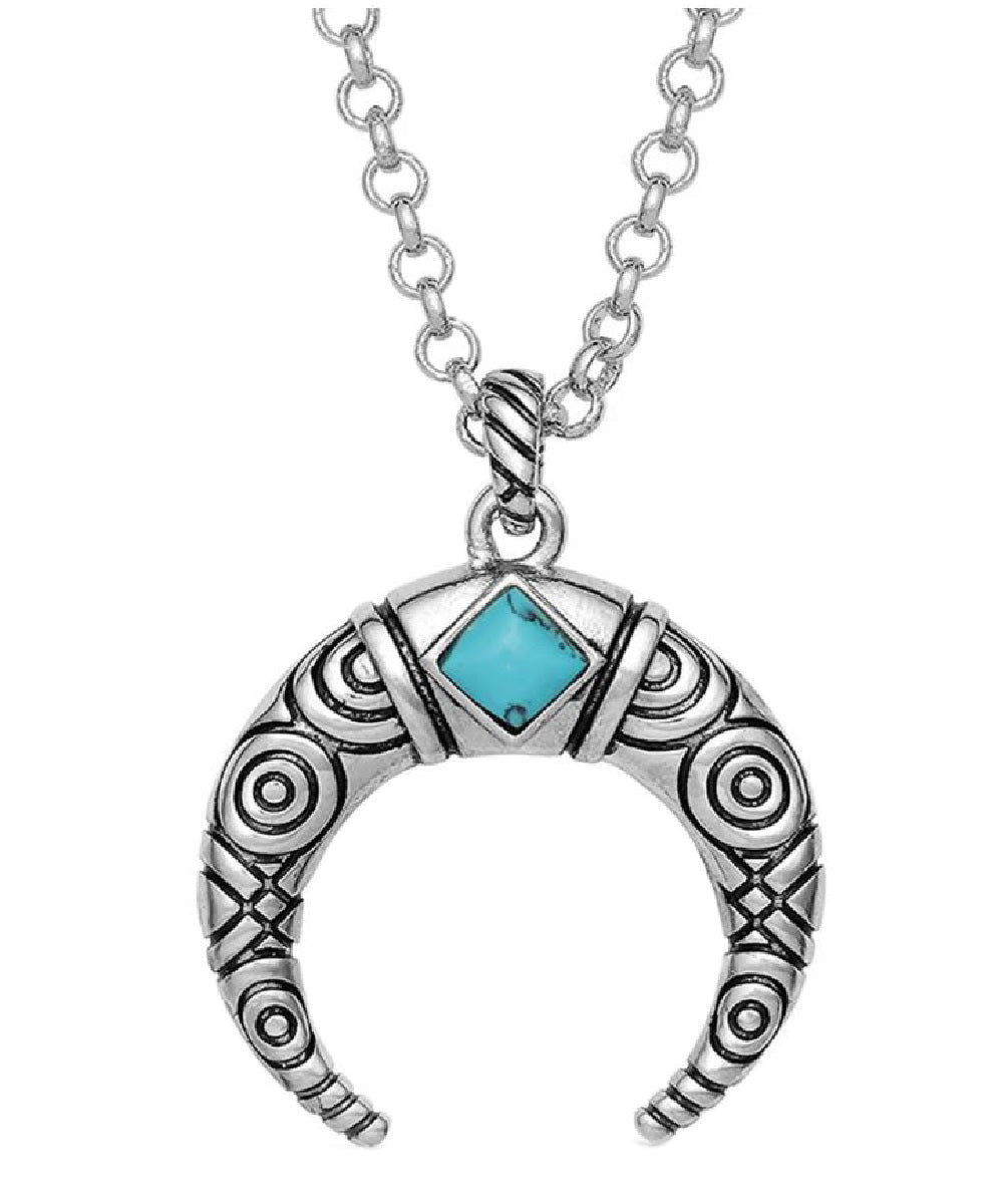 Montana Silversmith Women's Eye In The Sky Crescent Necklace
