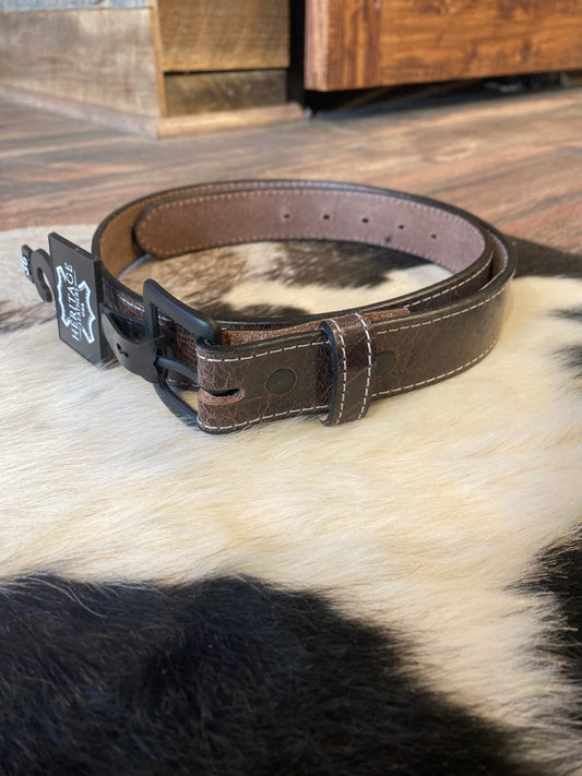 Heritage Leathers USA Distressed Dark Leather Belt