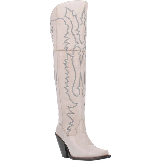 Dolly Jilted White Knee High Boots women's dp4377