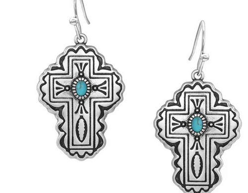 Montana Cathedral Turquoise Silver Cross