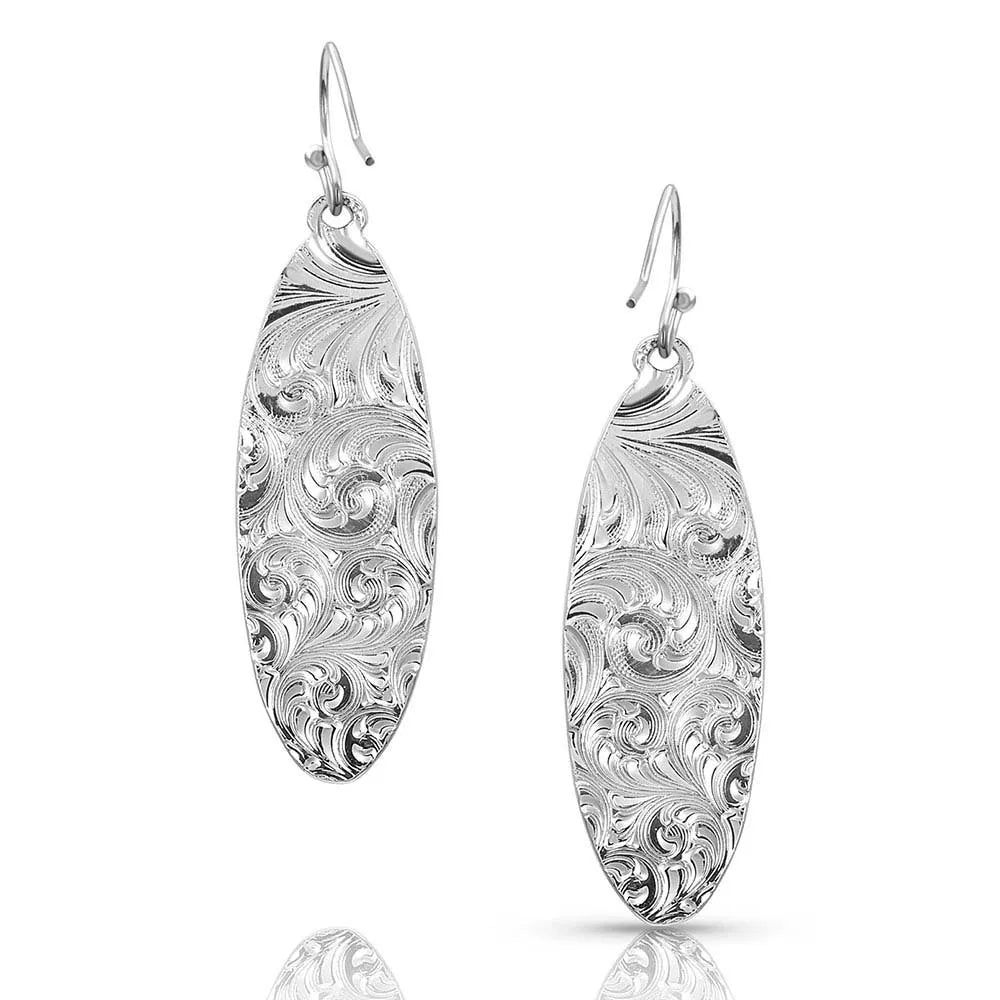 Turquoise silver dangle earrings