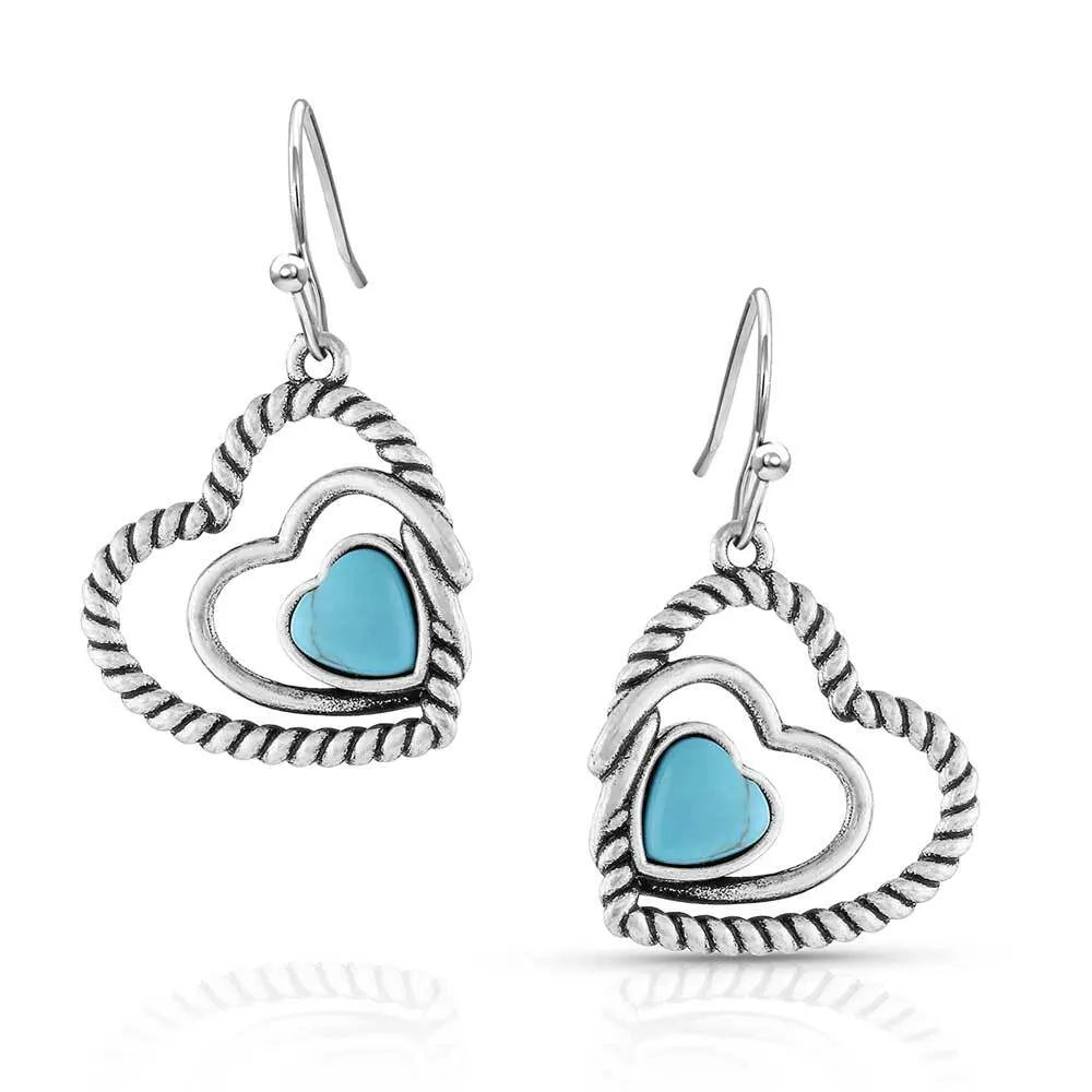 Clearer Ponds Turquoise Heart Earrings
