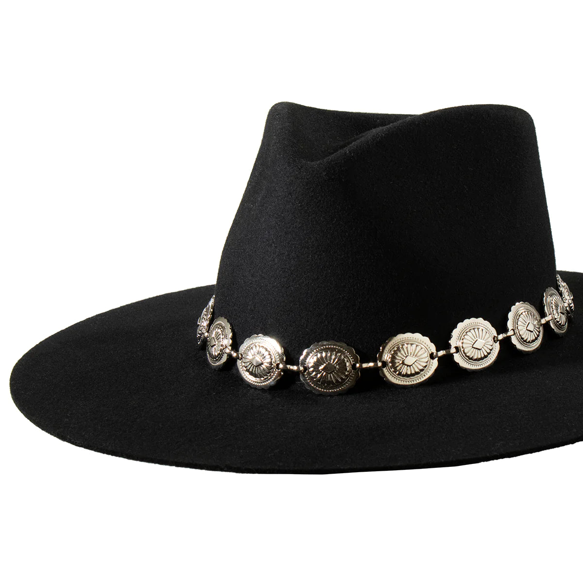 3D Silver Concho Hatband