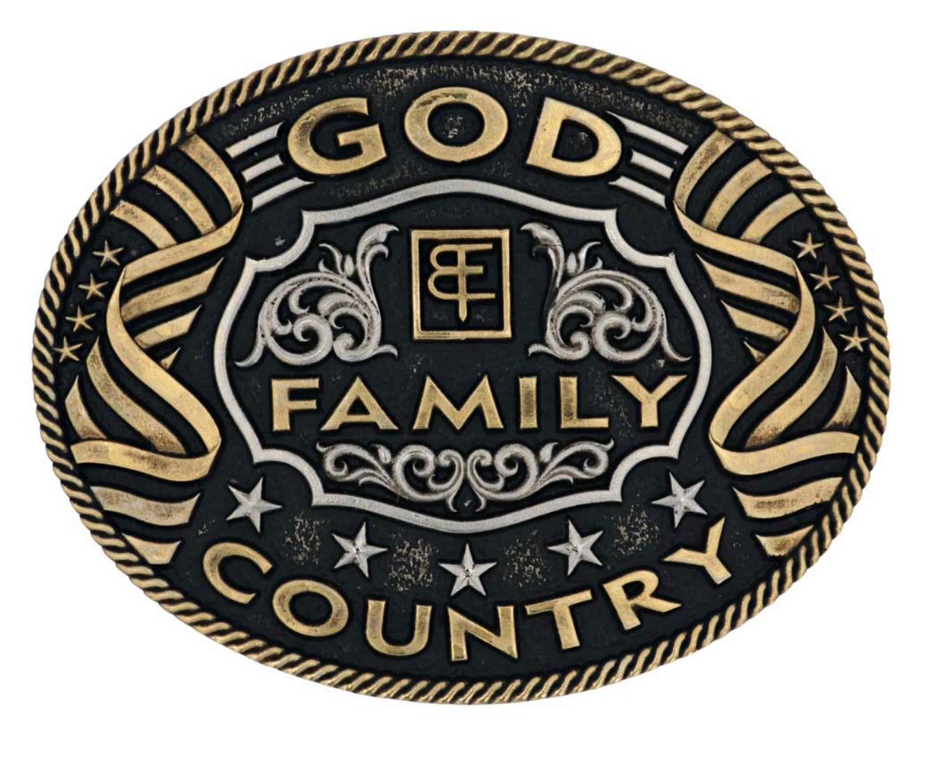 God, Family, Country, Belt Buckle