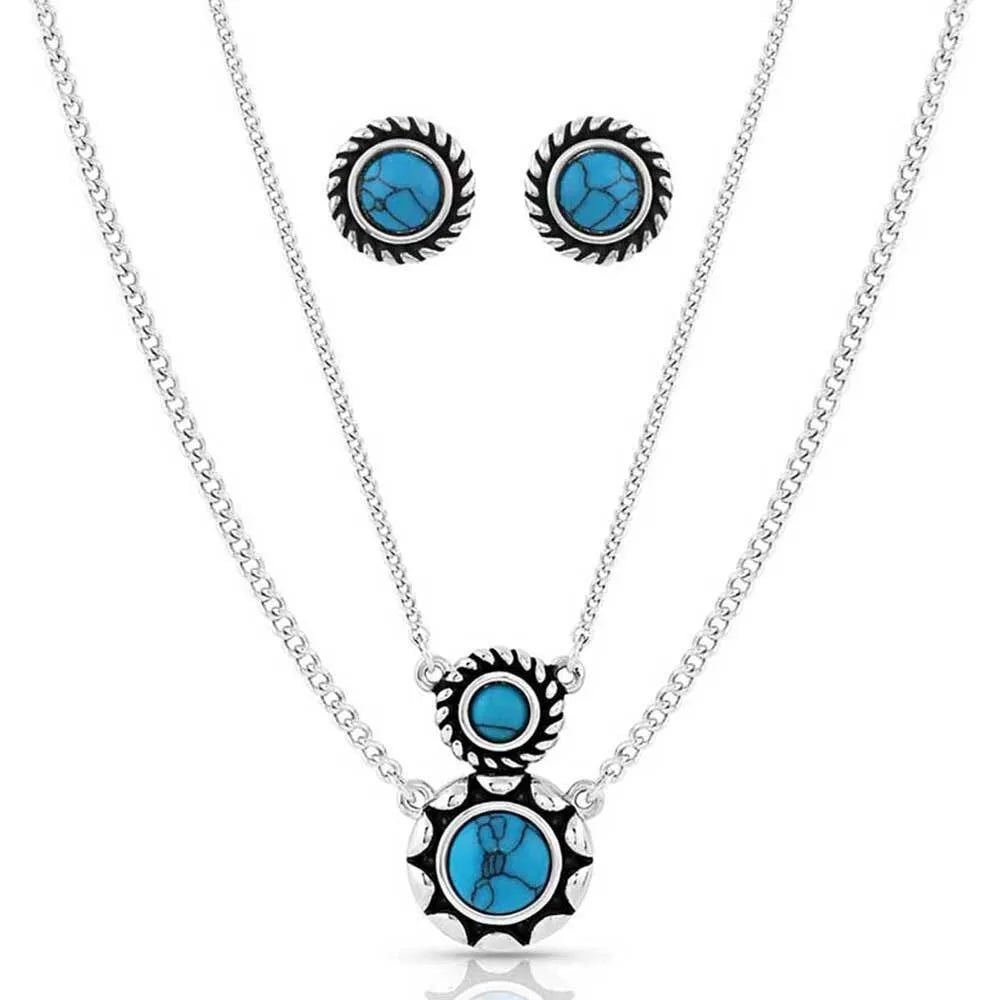 Dueling Moons Silver Jewelry Set