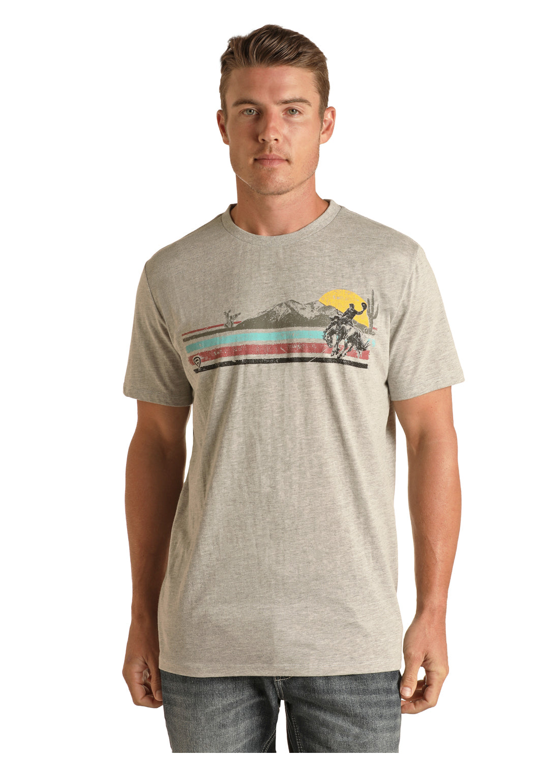 Final Sale✨ Bronc Buster Grey Men's T-Shirt