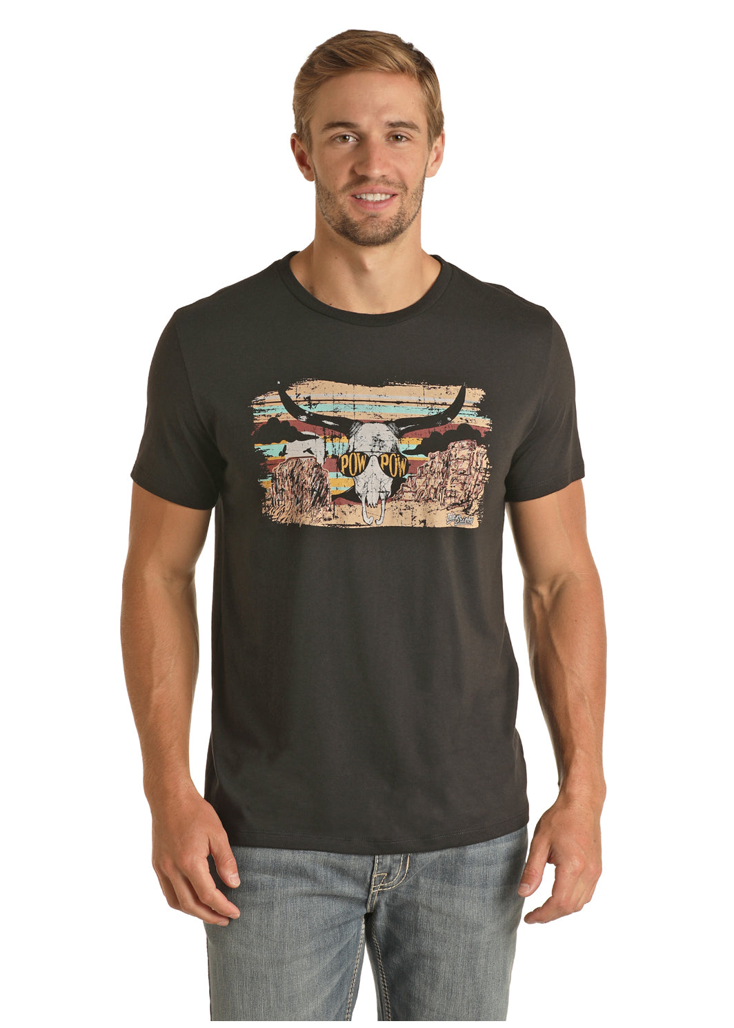 Final Sale ✨ PowPow Skull Black Men's T-Shirt