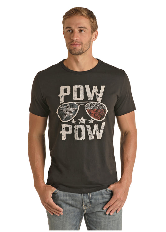 Final Sale ✨ PowPow Sunglasses Black Men's T-Shirt