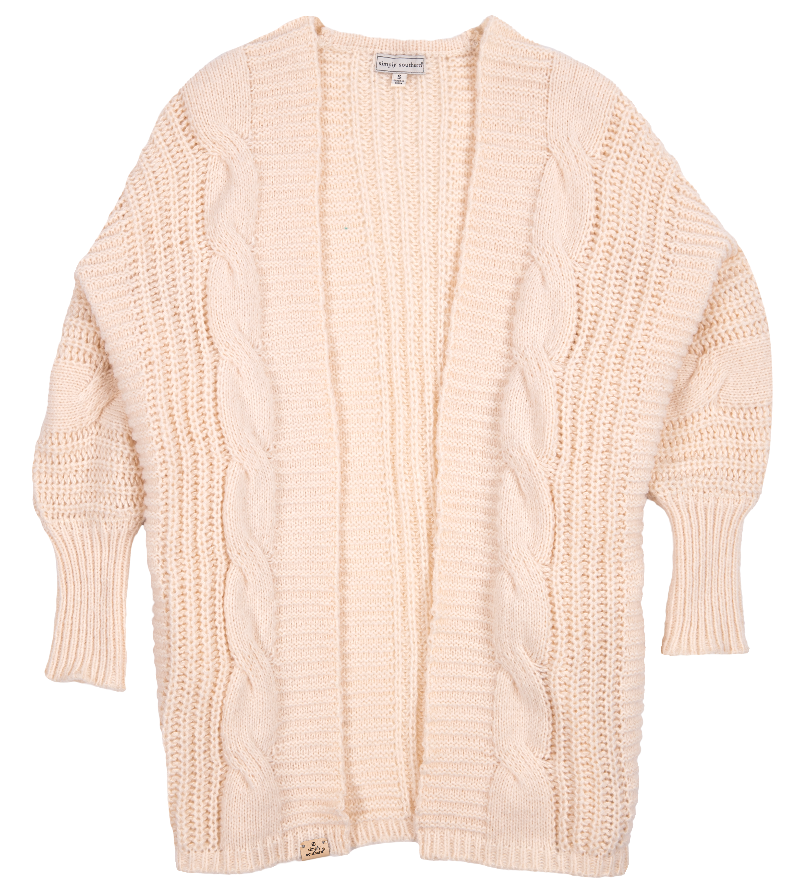 Cardigan Chunky Knit Cream Women's Simply Southern