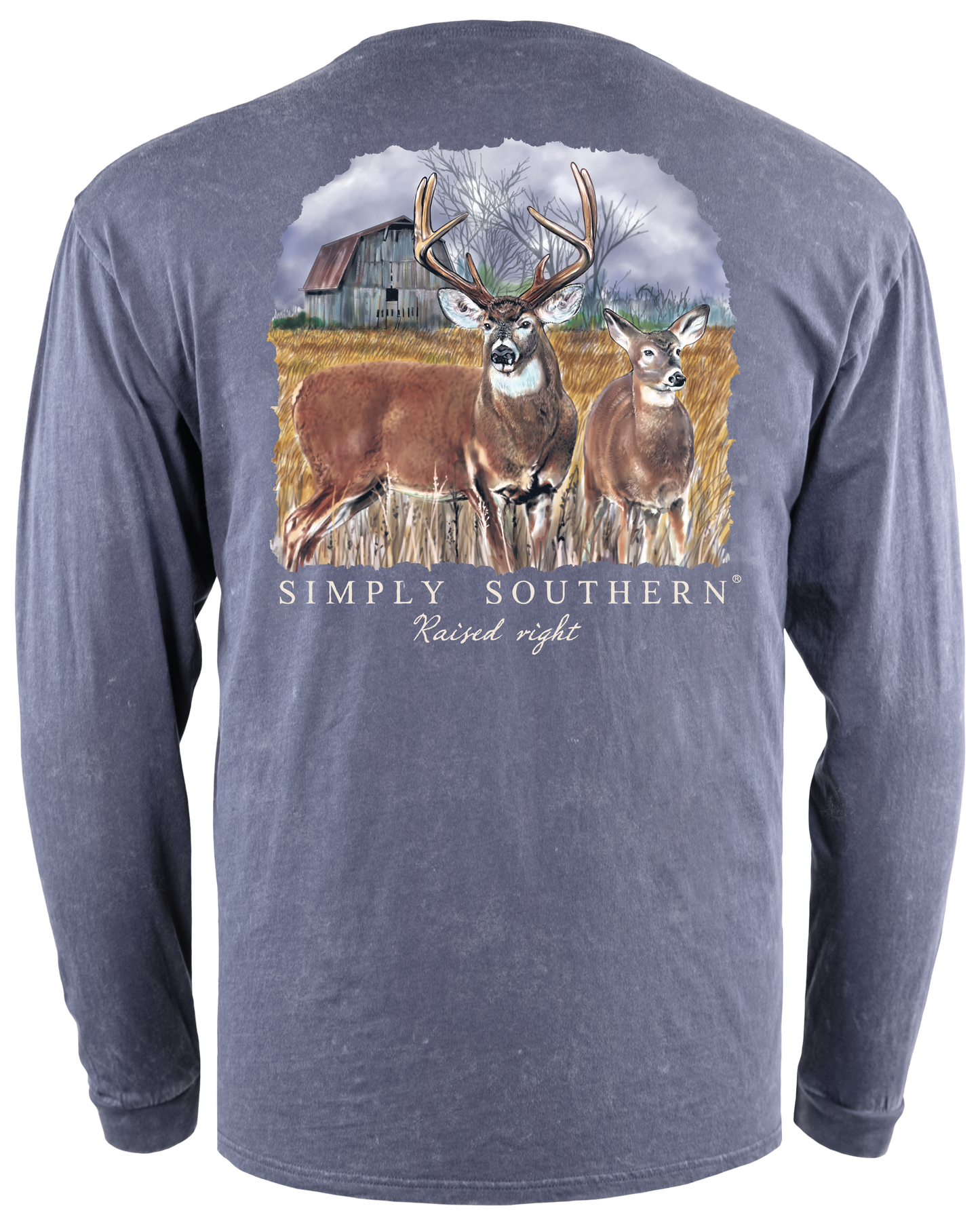 Deer Men's Long Sleeve Simply Southern
