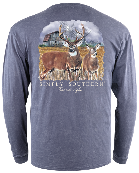 Final Sale✨ Deer Men's Long Sleeve Simply Southern