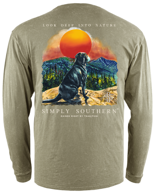 Final Sale✨ Sunset Dog Men's Long Sleeve Simply Southern