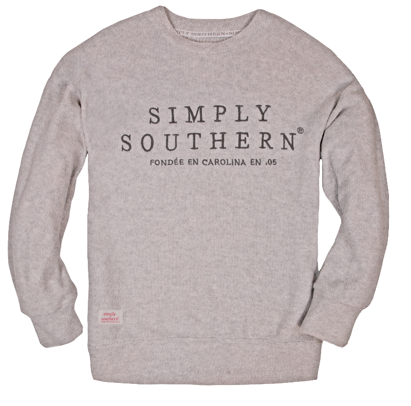 Final Sale  ✨Simply Southern Terry Crew Grey