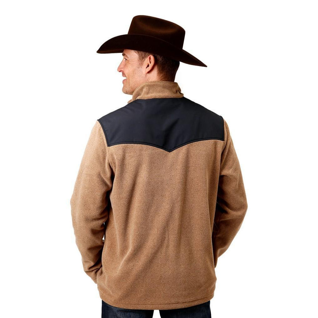 Roper Western Sweatshirt Mens Fleece Zip Brown 03-097-0692-6150