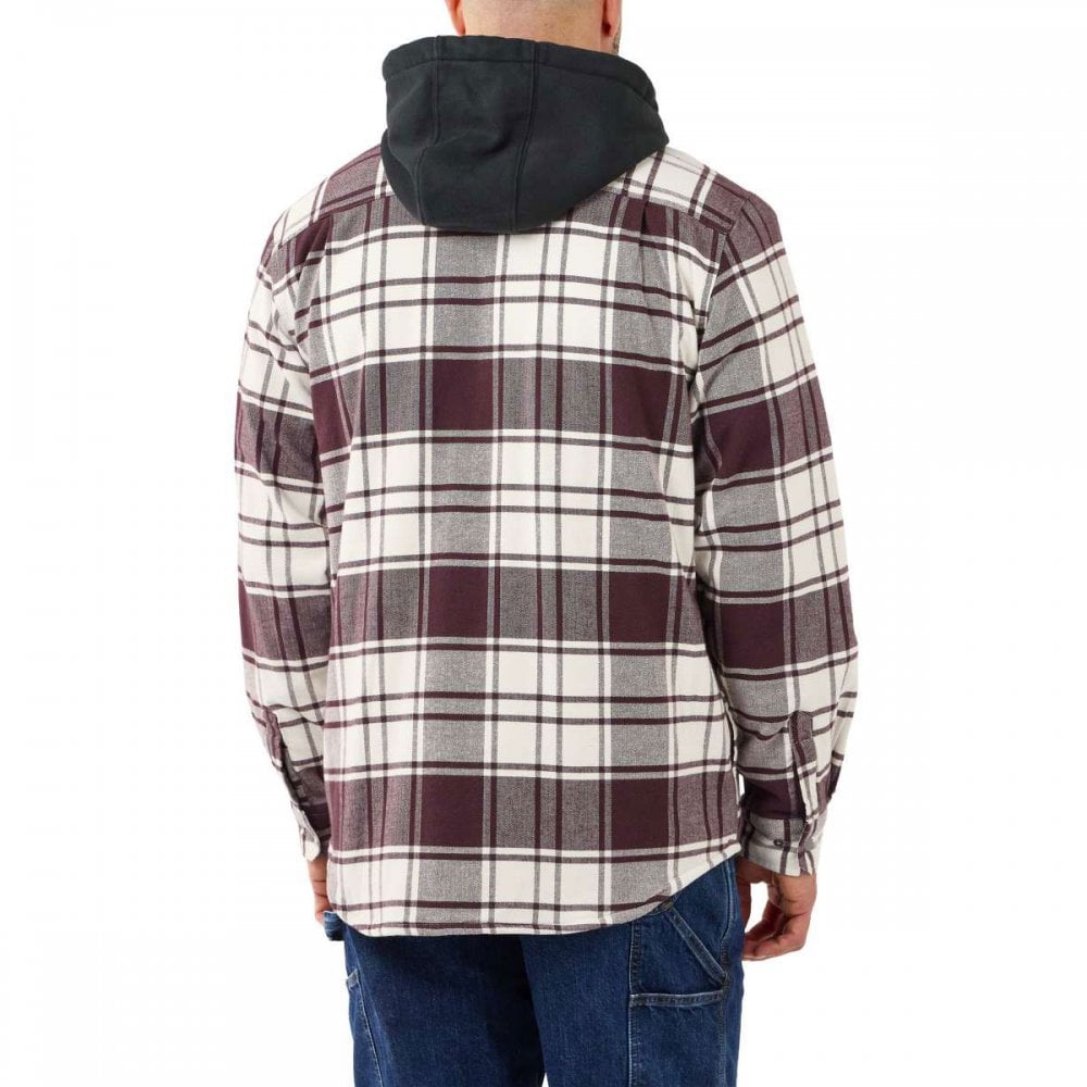 Final Sale ✨Carhartt Flannel Fleece Lined Hooded Shirt Jac – Western