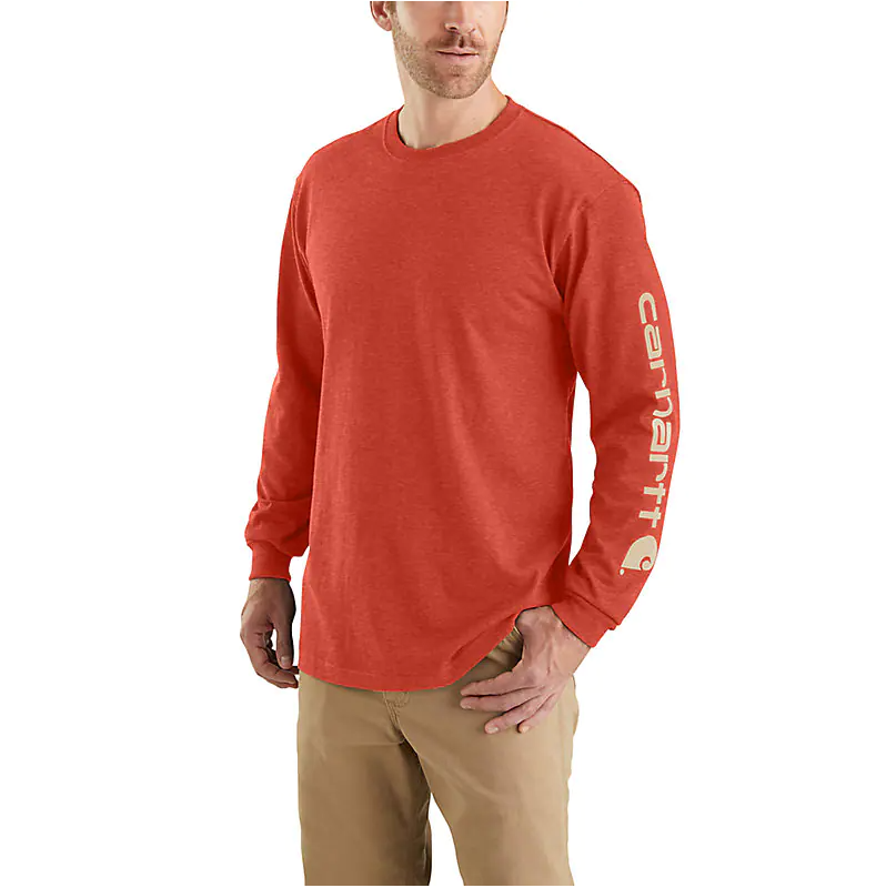 Carhartt Long Sleeve Logo T-Shirt Desert Orange