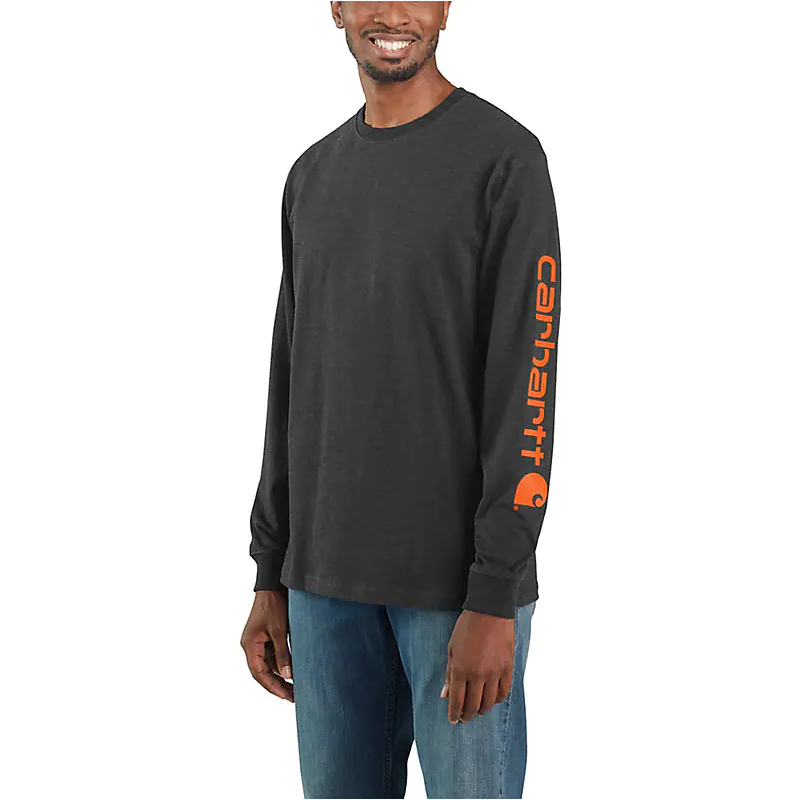 Carhartt Long Sleeve Logo T-Shirt Carbon – Wiseman's Western