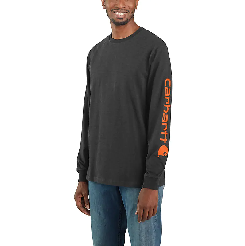 Carhartt Long Sleeve Logo T-Shirt Carbon