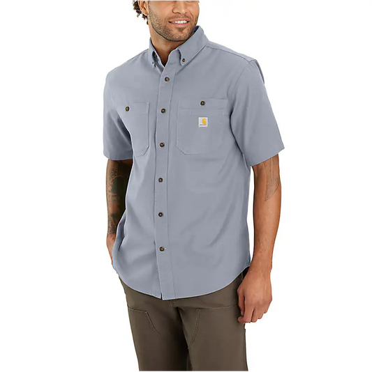 Carhartt Rugged Flex Relaxed Fit Midweight Canvas Short Sleeve - Gray