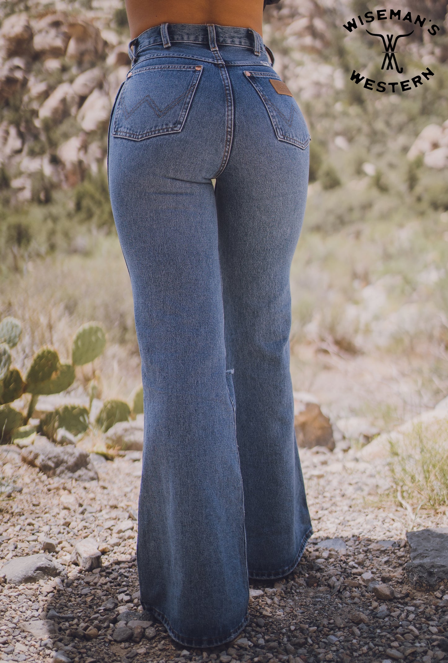 Almost Gone ✨ Wrangler Heritage Mid Wash Distressed Flares