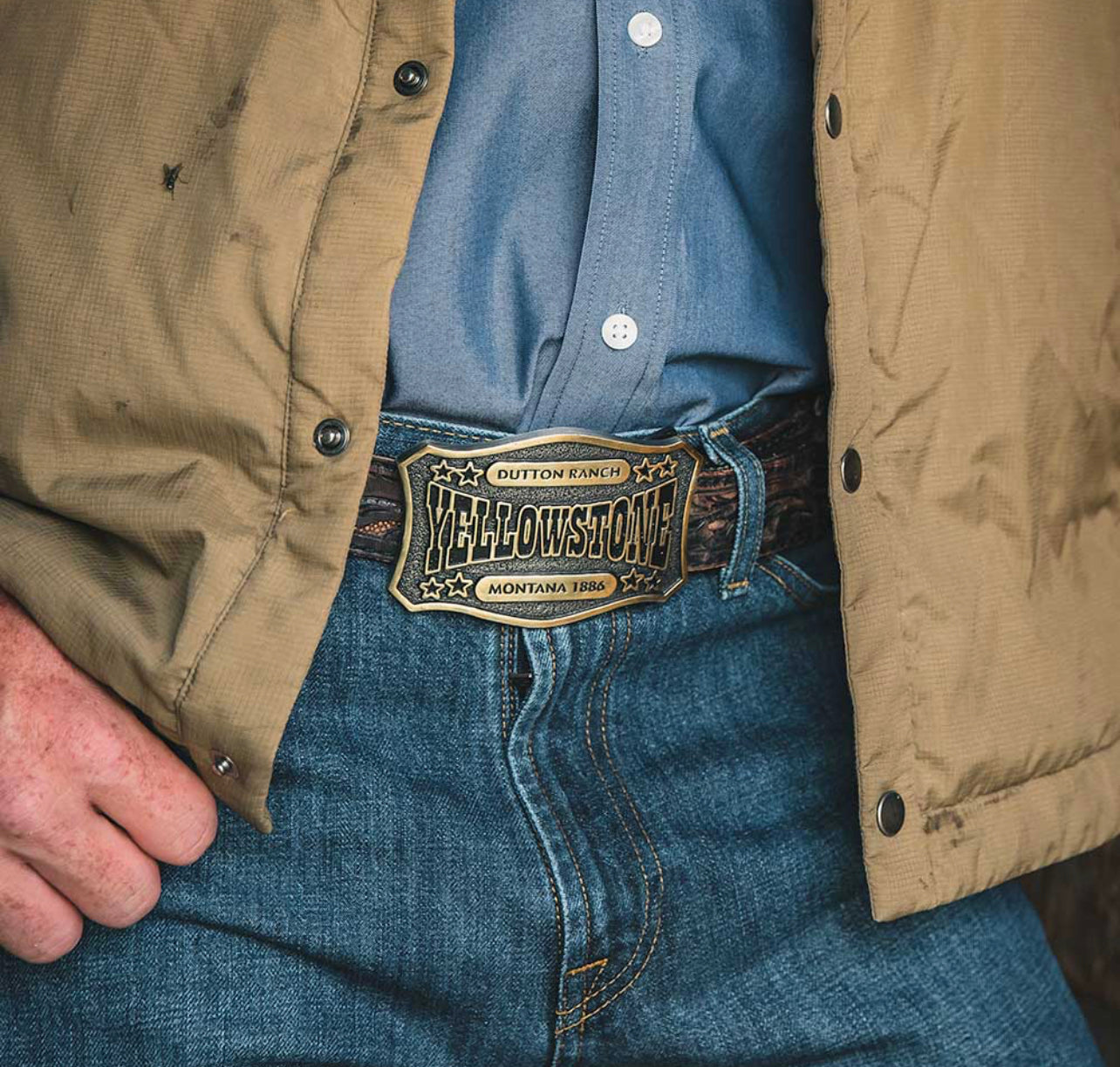 The Y yellowstone buckle