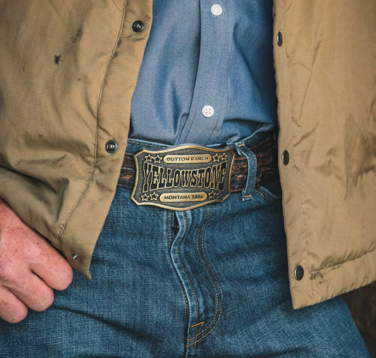 The Y yellowstone buckle