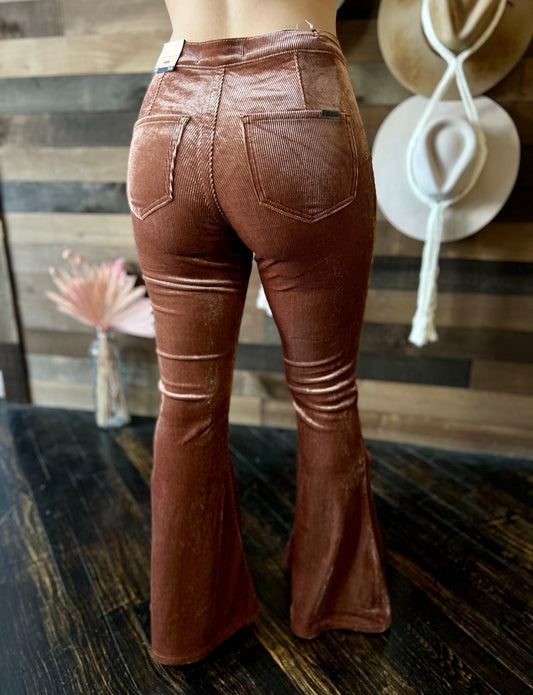 Final Sale ✨ Auburn Corduroy Extra Stretch  Bell Bottom