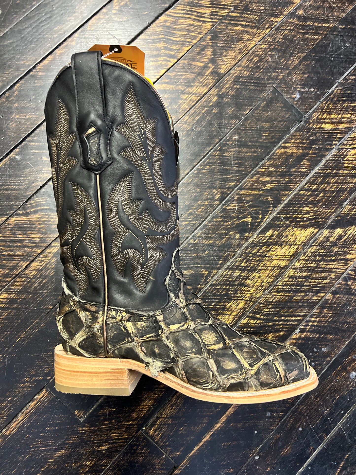 The Grace Women's Corral Black Fish Handcrafted Boots