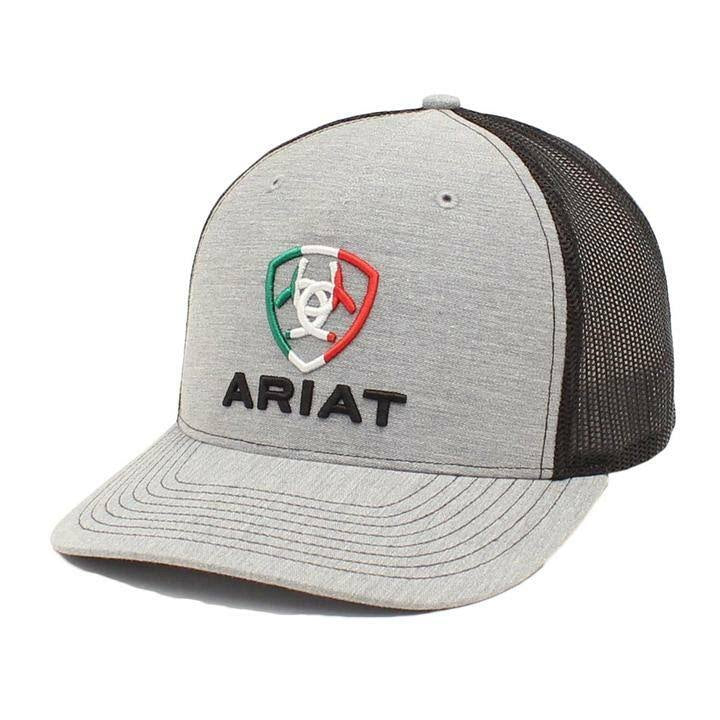 Ariat Grey Mexican Flag Logo SnapBack