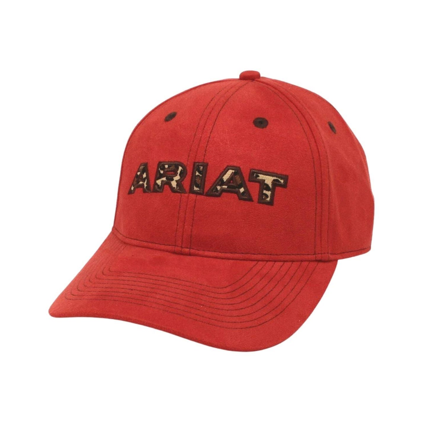 Ariat Ladies Red Suede Leopard Logo Hat