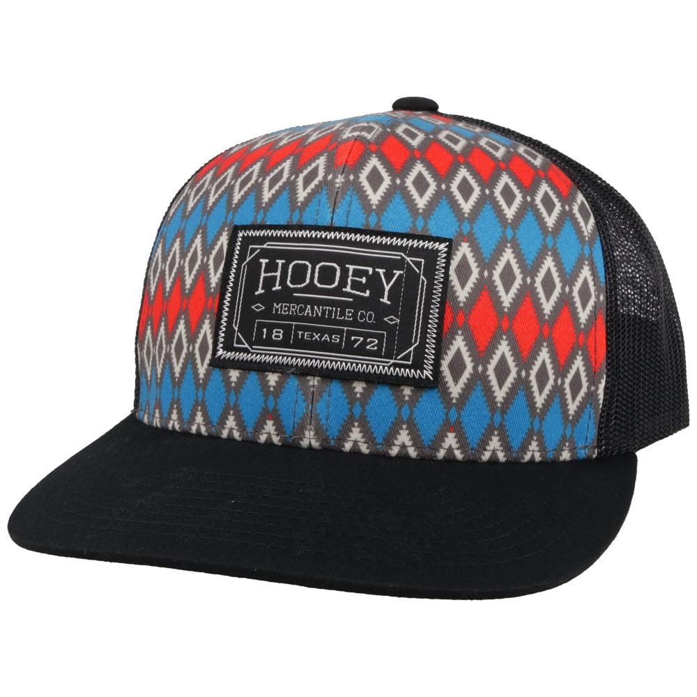 Doc Hooey Gray/Black SnapBack with Blue/Red Print