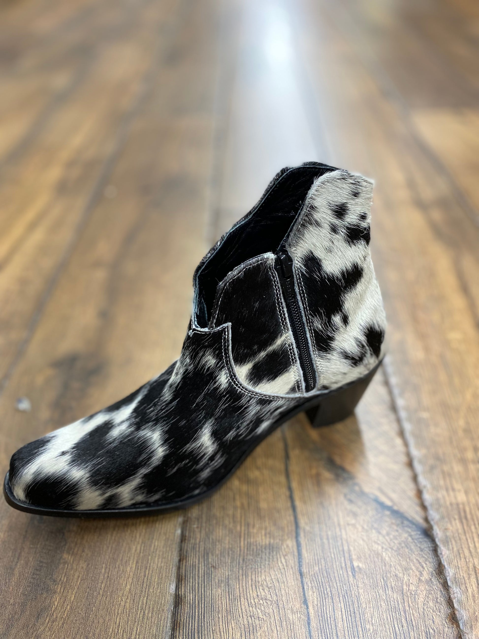 Agave sky hair on hide made in mexico ankle boots