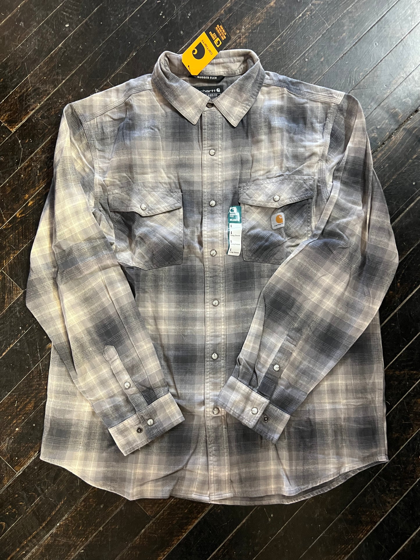 Carhartt Joshua Rugged Flex Relaxed Fit Midweight Flannel Long-Sleeve Snap Up