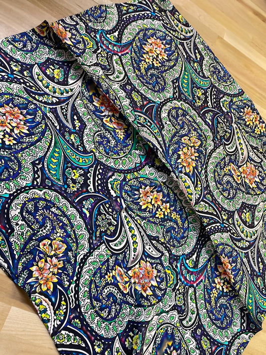 Floral Paisley Wild Rag - Half Size