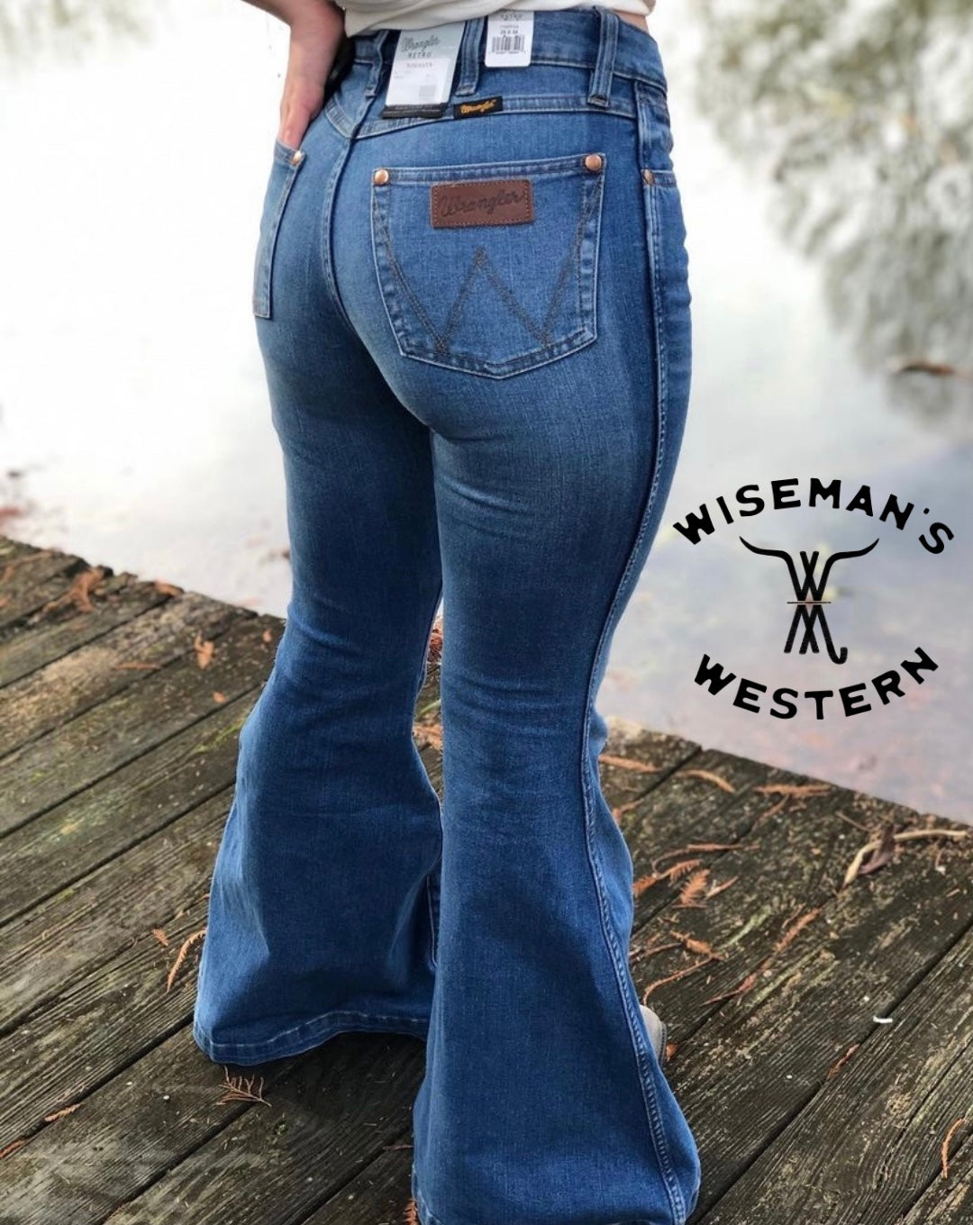 Wrangler Women's Retro Medium Wash High Rise Flare Jeans - 11MPFJW -  Russell's Western Wear, Inc.