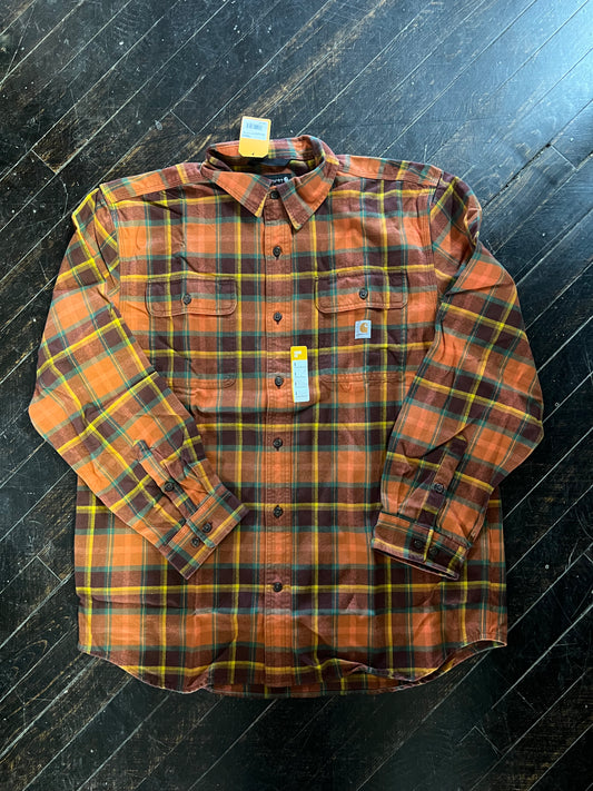Last One ✨ Carhartt Steven Loose Fit Heavyweight Flannel Long-Sleeve Plaid