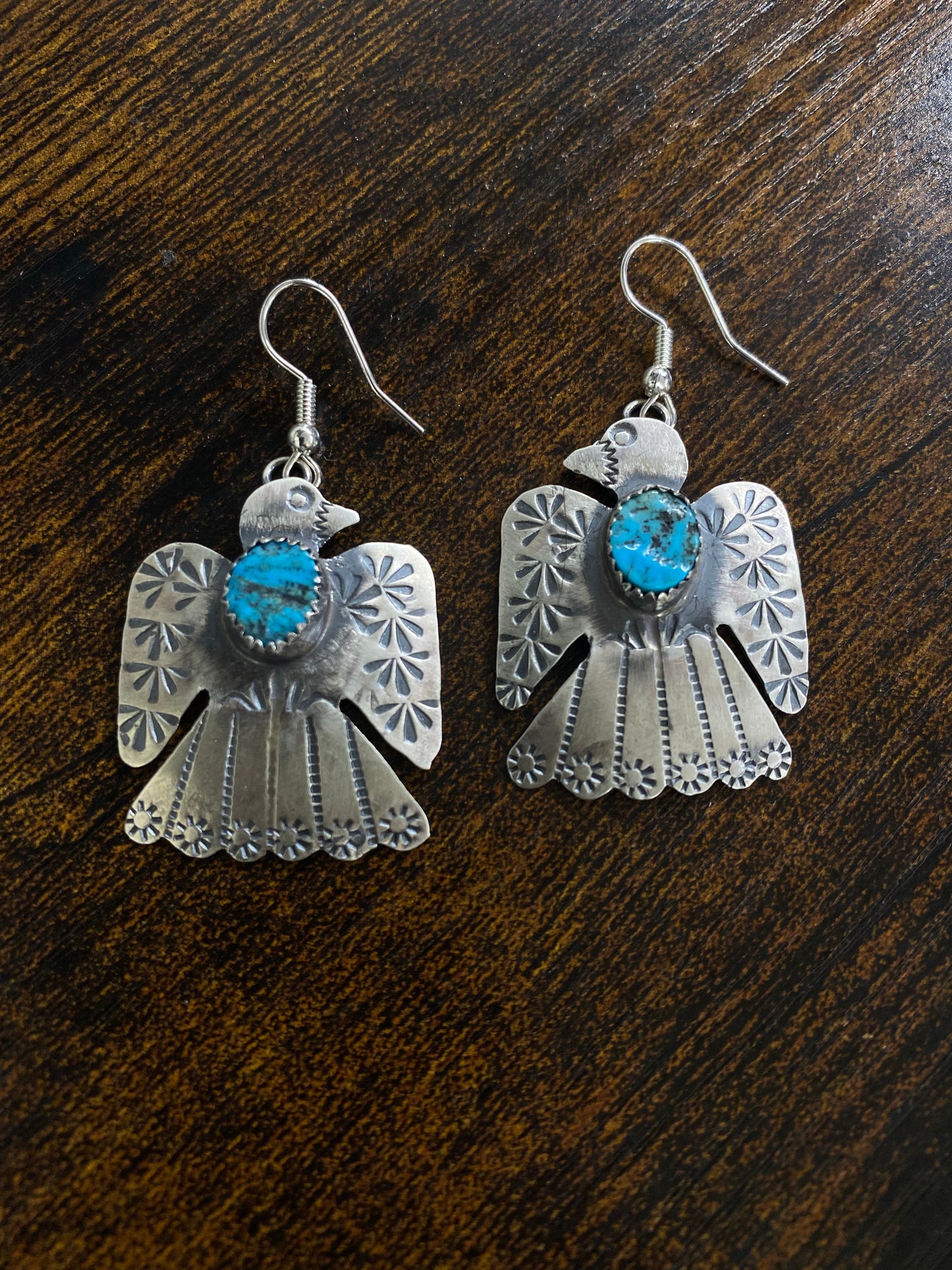 The Thunderbird Authentic turquoise earrings