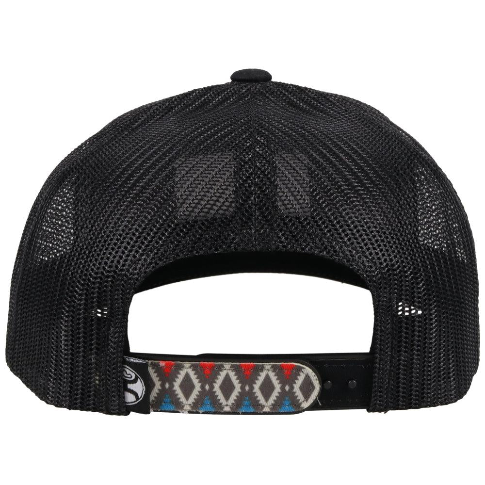 Doc Hooey Gray/Black SnapBack with Blue/Red Print
