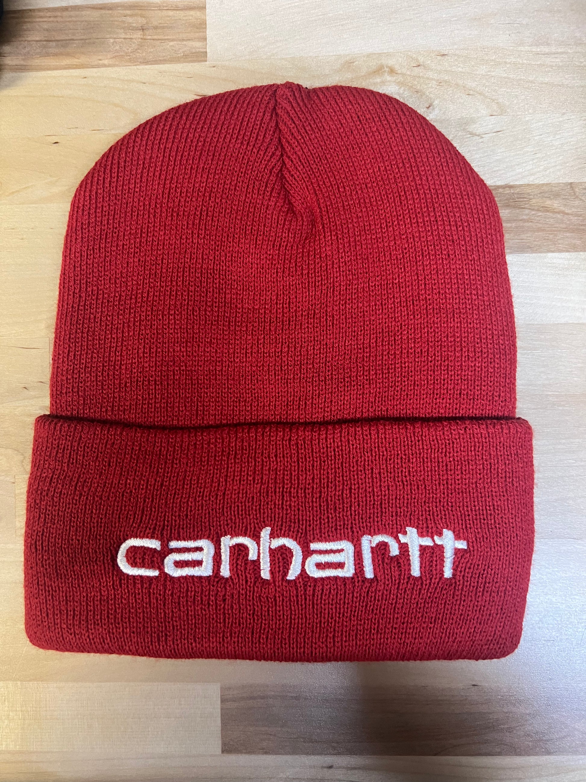 Carhartt Red Knit Insulated Cuffed Beanie Wiseman s Western