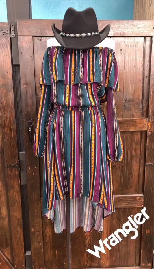 Final Sale ✨ Wrangler High Low Serape Women’s Dress