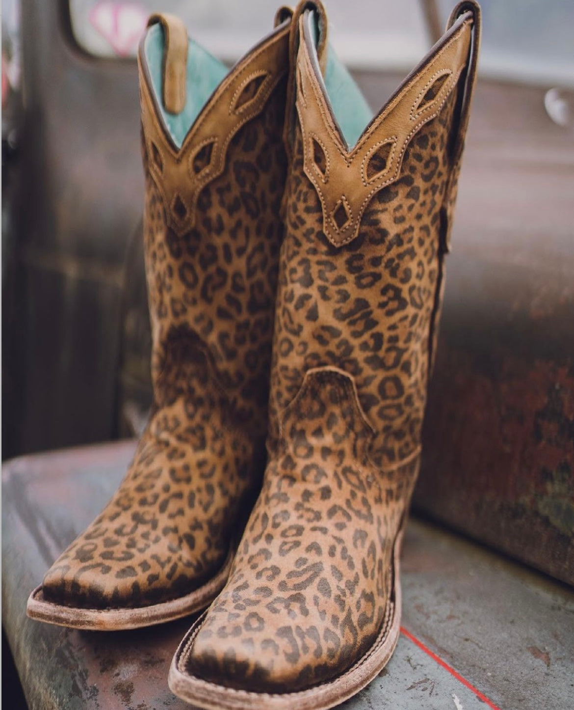 Corral Sanded Leopard Print Women Boots