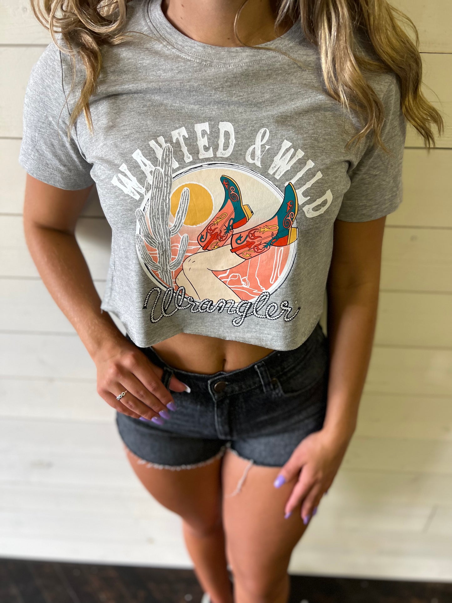 Wrangler Wanted & Wild Cropped Tee