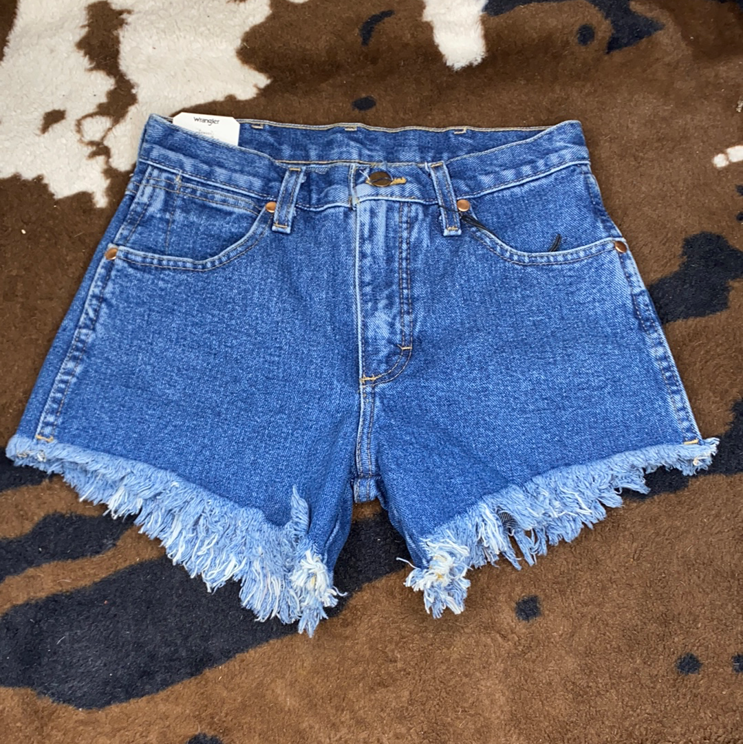 Wrangler Vintage Reworked Mid Wash Shorts